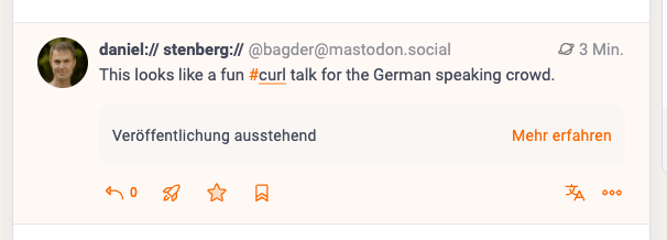 Quote from Daniel Stenberg